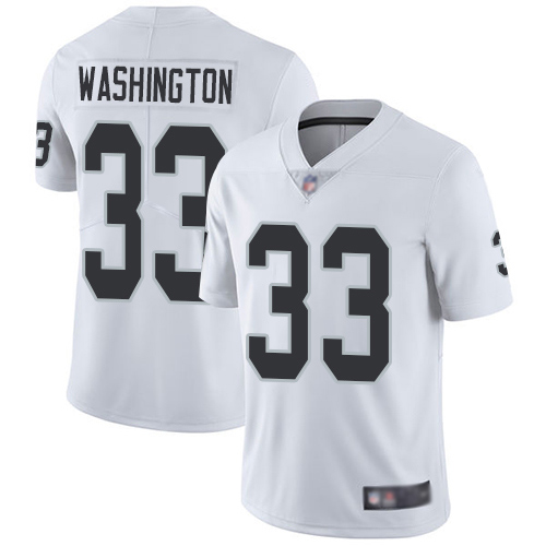 Men Oakland Raiders Limited White DeAndre Washington Road Jersey NFL Football #33 Vapor Jersey->women nfl jersey->Women Jersey
